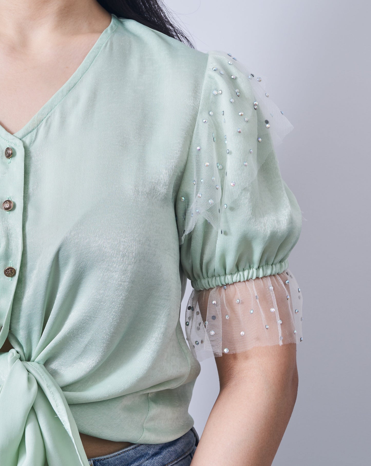 Half sleeve shirt green