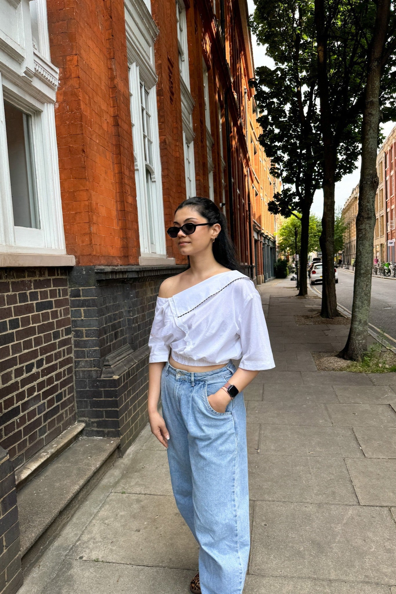 Off Shoulder Shirt - White
