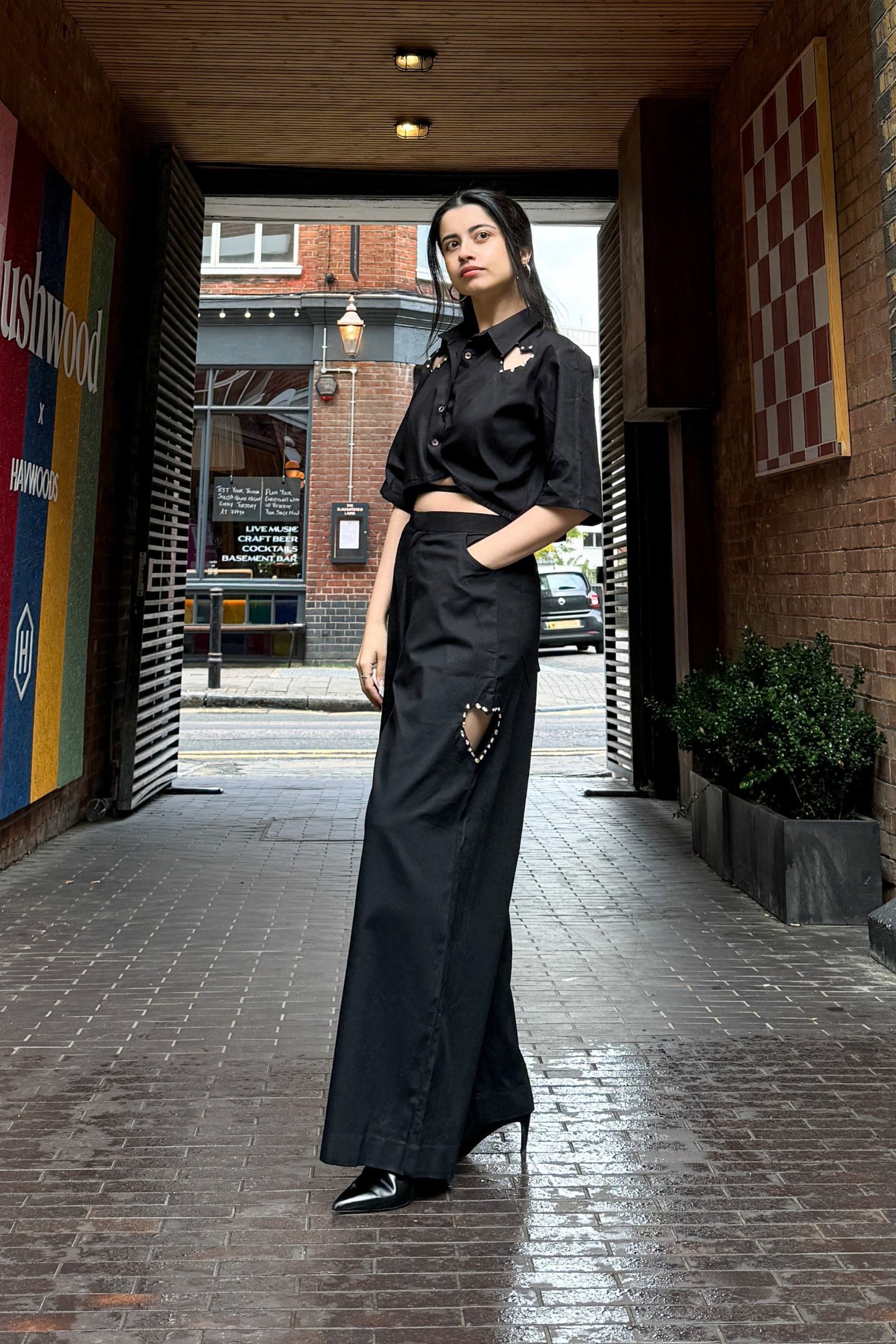 Heart Cutout Trouser