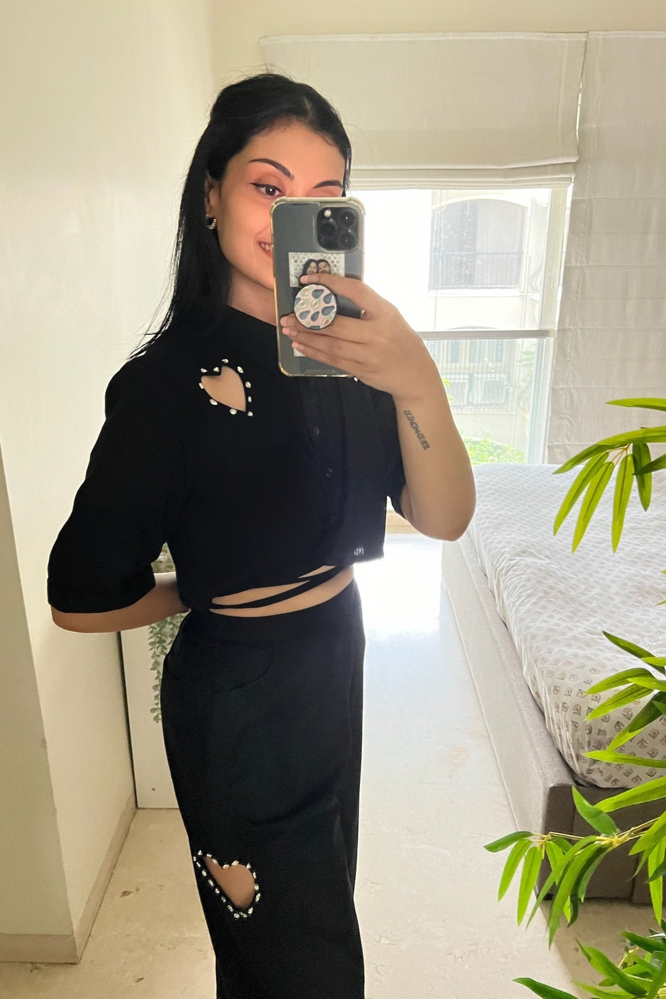 Heart Cutout Trouser