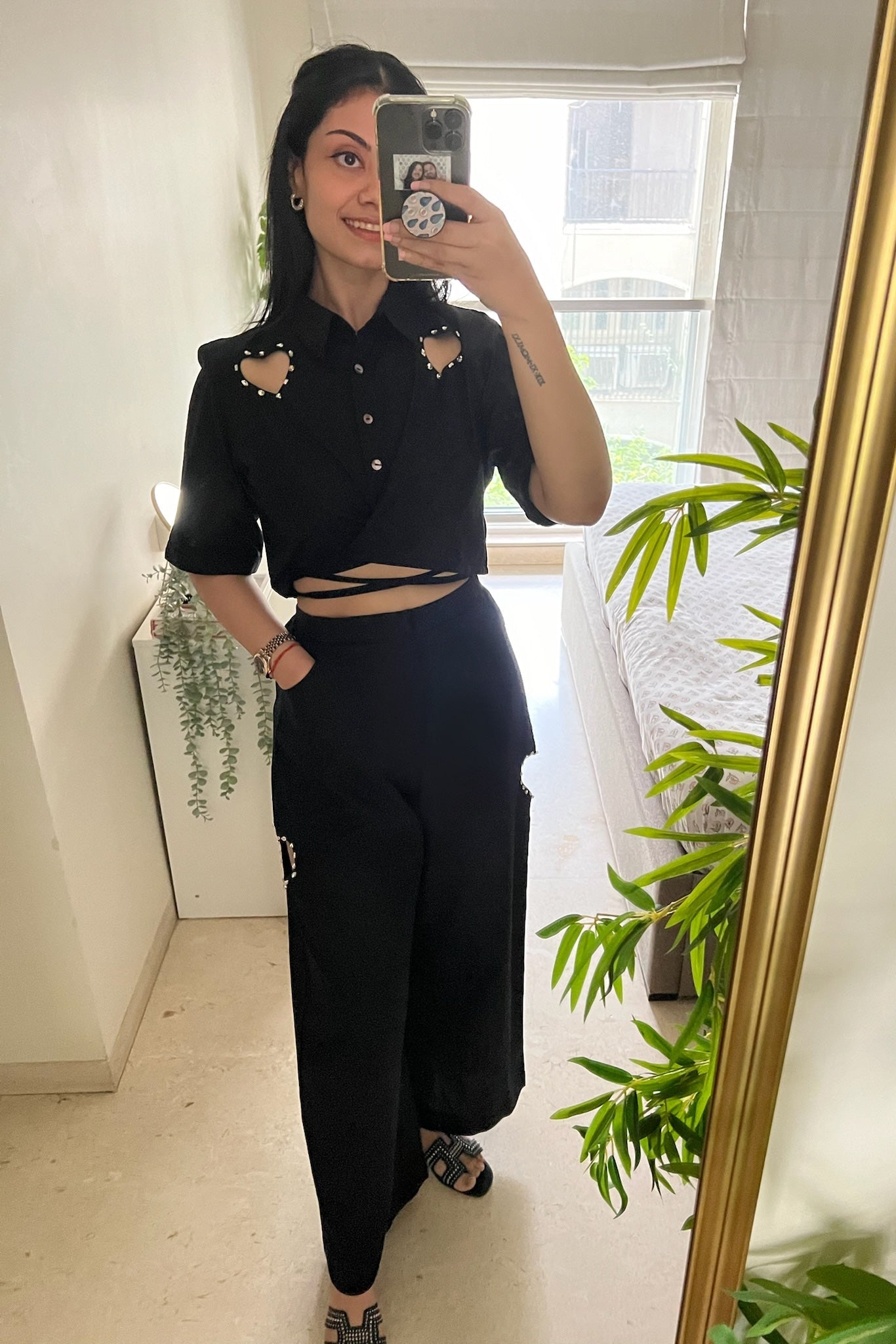 Heart Cutout Trouser