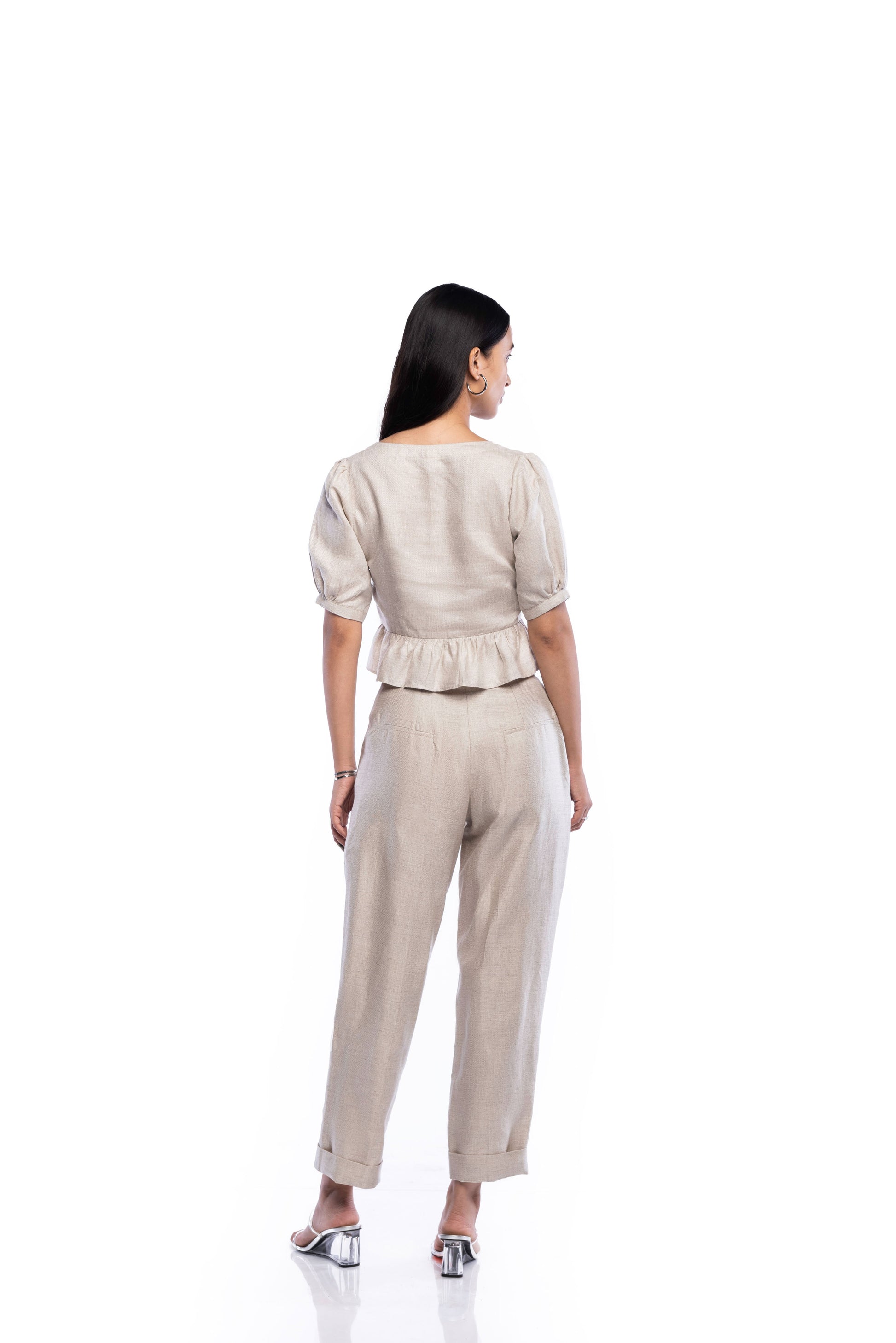 Balloon Sleeve Crop Top - TISH