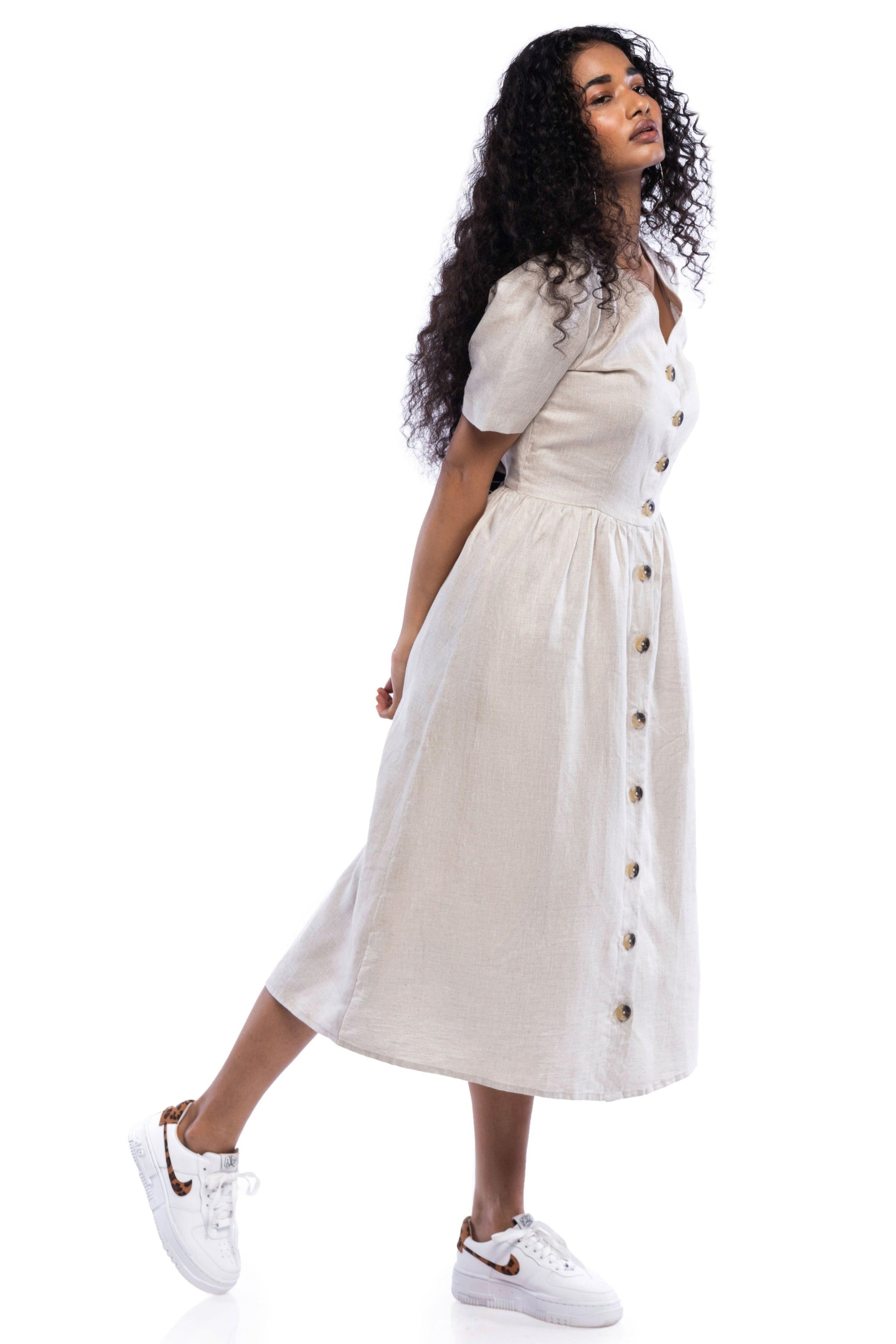 Midi Button Dress - TISH