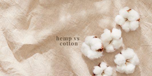 Natural hemp and cotton fabrics used by TISH for made-to-order women’s clothing, shown in a minimal studio setting