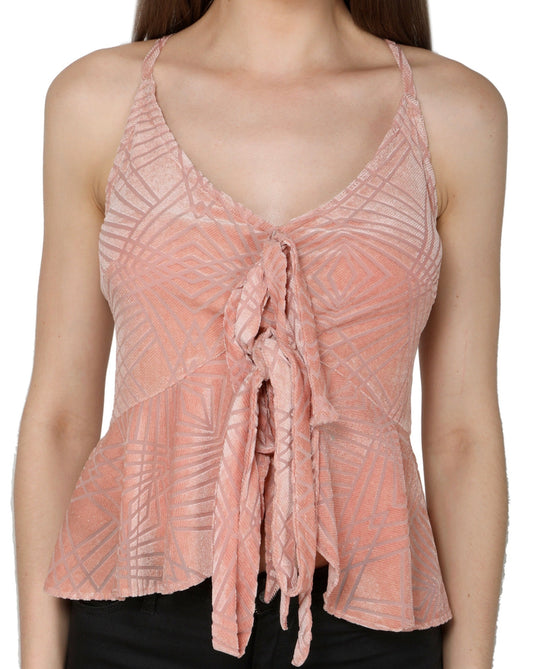 Front tie cami