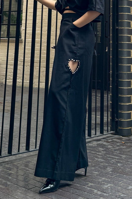Heart Cutout Trouser