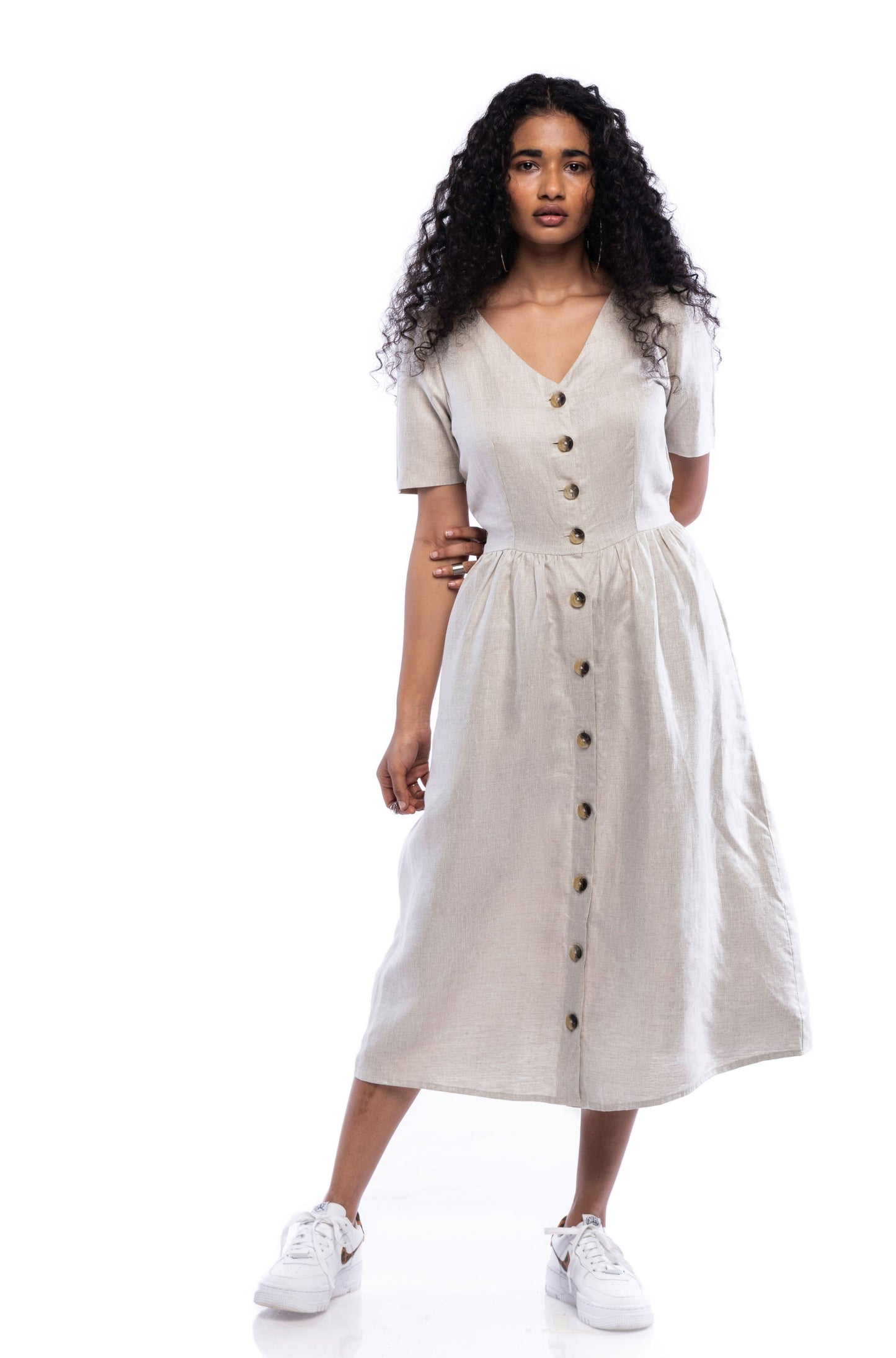 Midi Button Dress - TISH